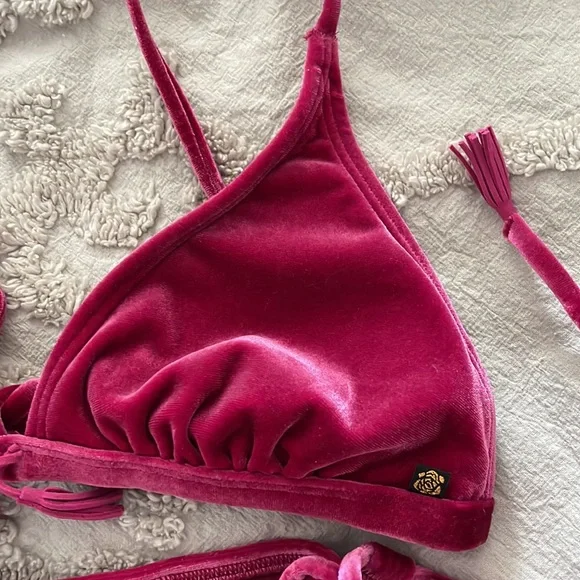 La Vie En Rose Aqua | Velour Velvet Bikini - Picture 2 of 8